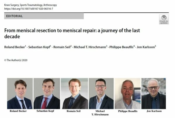 Editorial 'from meniscal resection to meniscal repair'